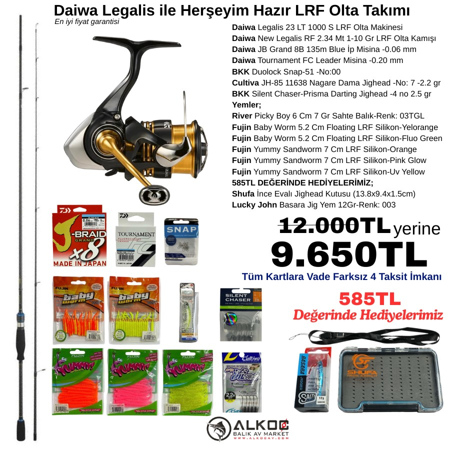 Daiwa Legalis ile Herşeyim Hazır LRF Olta Takımı