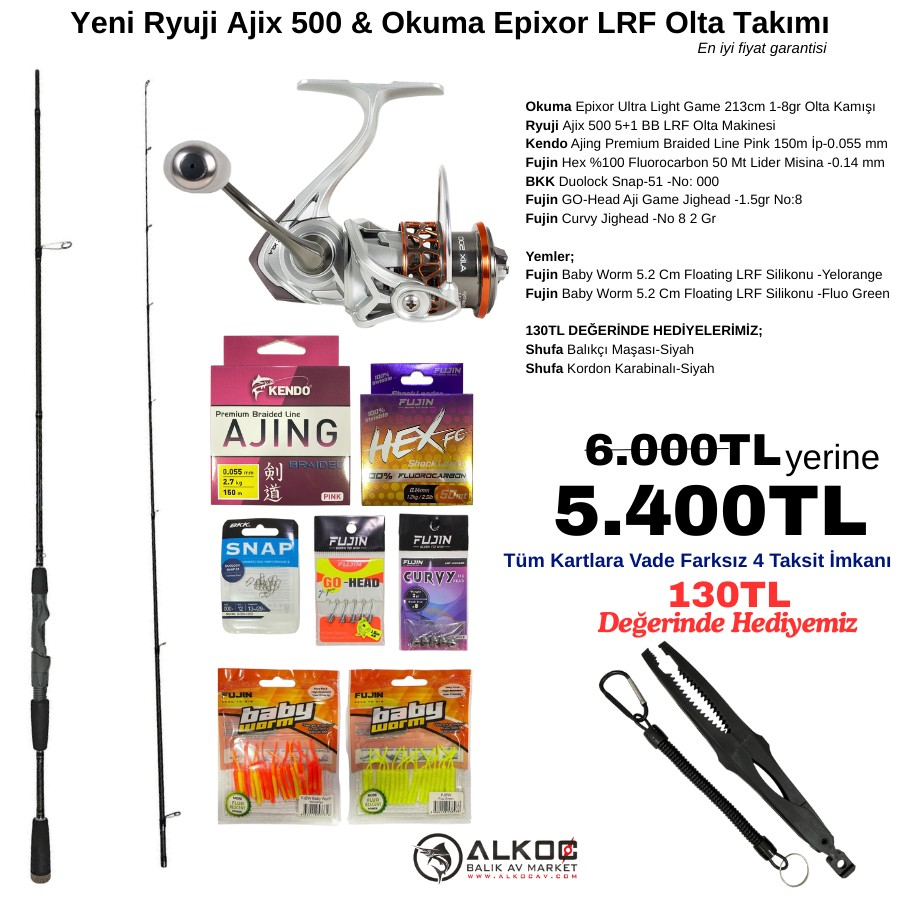 Yeni Ryuji Ajix 500 & Okuma Epixor LRF Olta Takımı