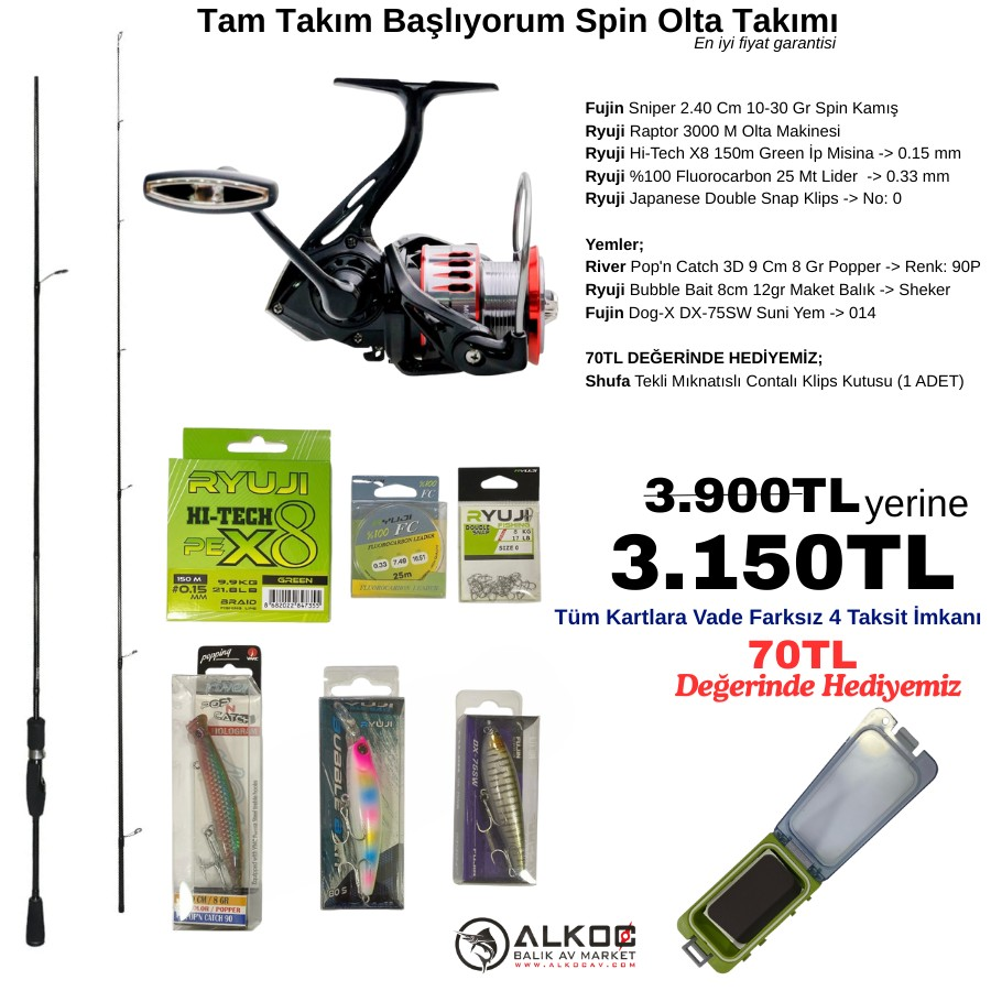 Tam Takım Başlıyorum Spin Olta Takımı