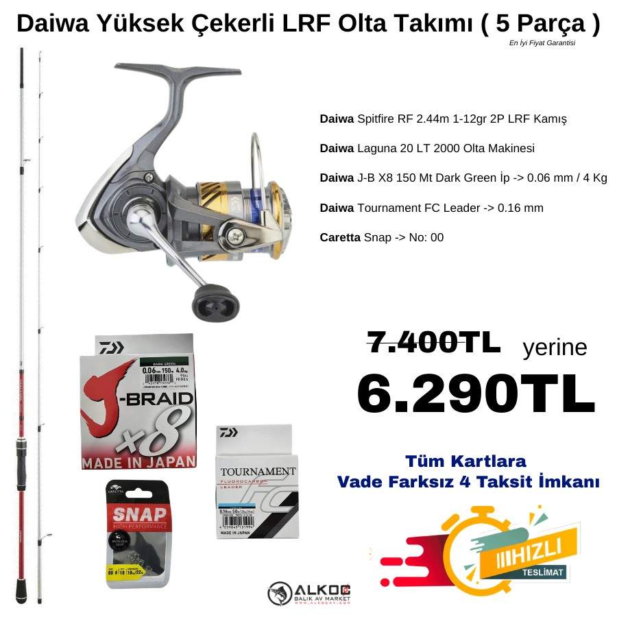 Daiwa Yüksek Çekerli LRF Olta Takımı ( 5 Parça )