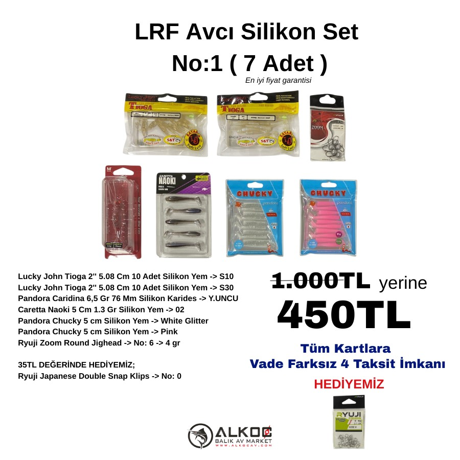 LRF Avcı Silikon Set No:1 ( 7 Adet )