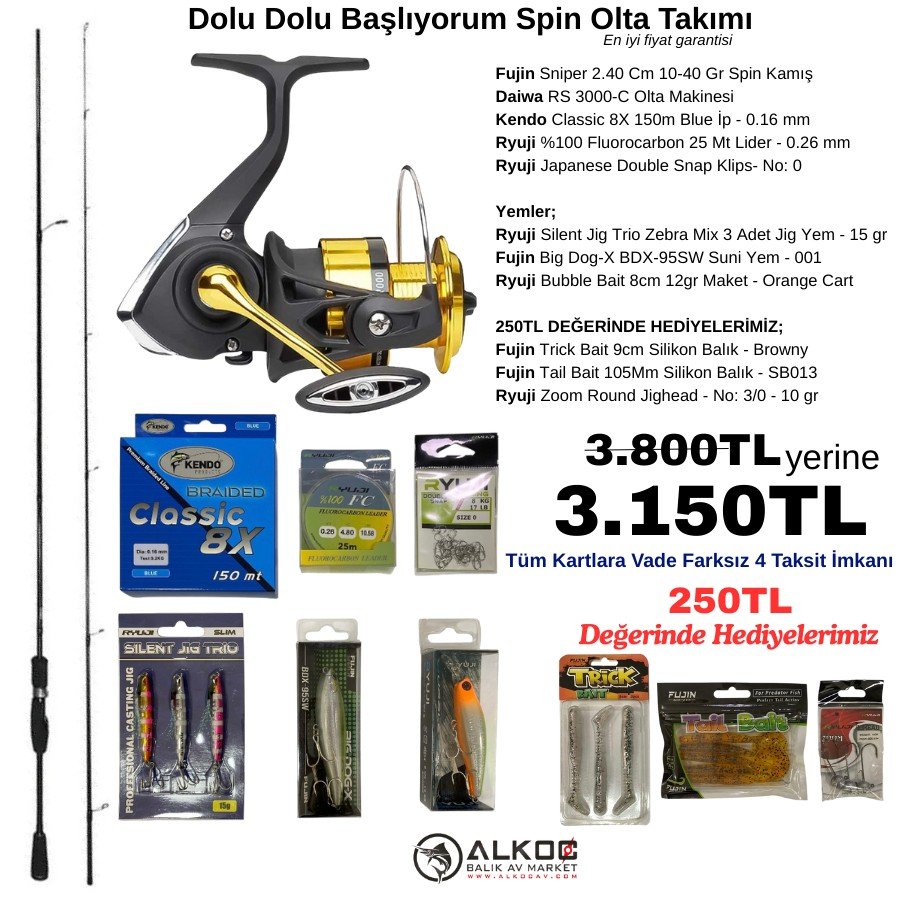 Dolu Dolu Başlıyorum Spin Olta Takımı