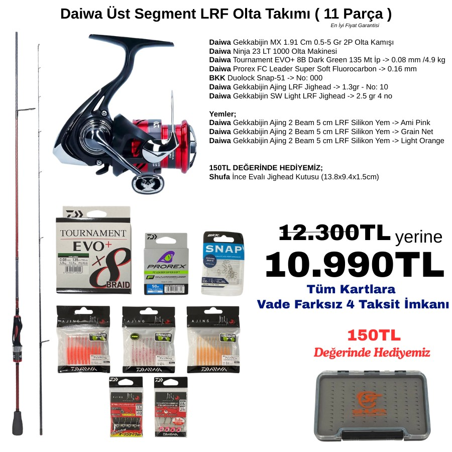Daiwa Üst Segment LRF Olta Takımı ( 11 Parça )