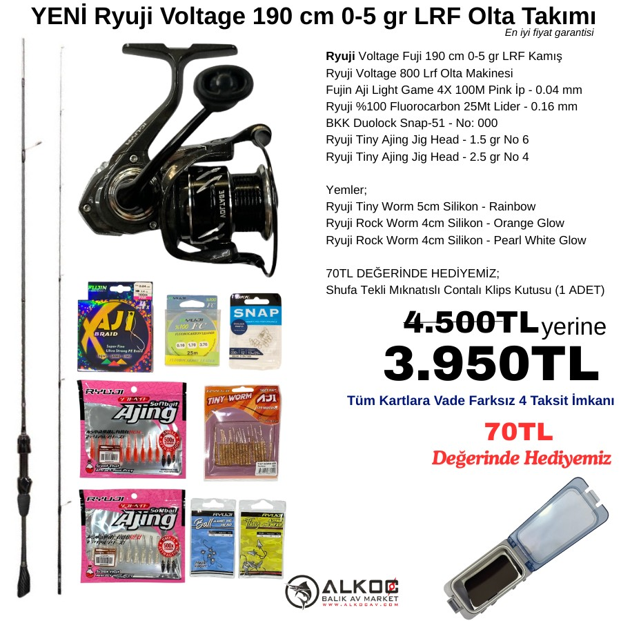 YENİ Ryuji Voltage 190 cm 0-5 gr LRF Olta Takımı