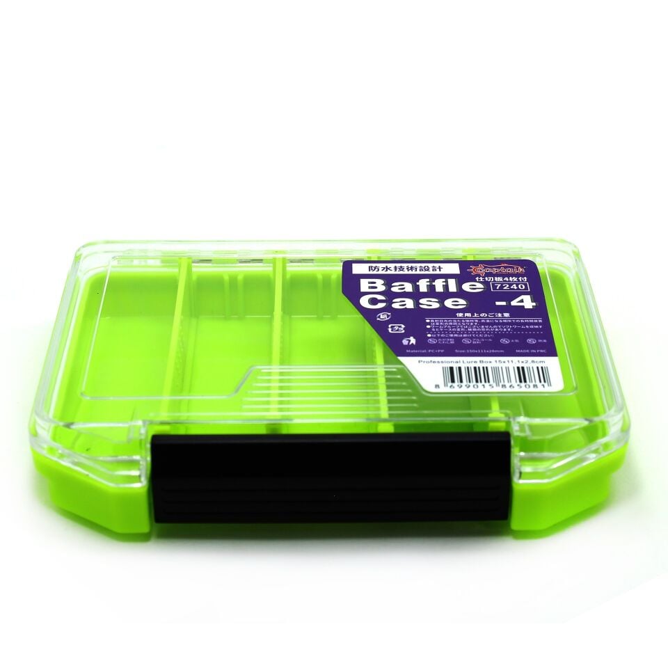 Captain 7240 Profesyonel Contalı Sahte Balık ve Jig Kutusu 15x11x3cm Yeşil