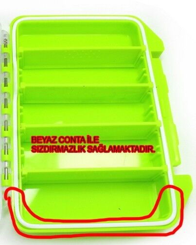 Captain 7240 Profesyonel Contalı Sahte Balık ve Jig Kutusu 15x11x3cm Yeşil