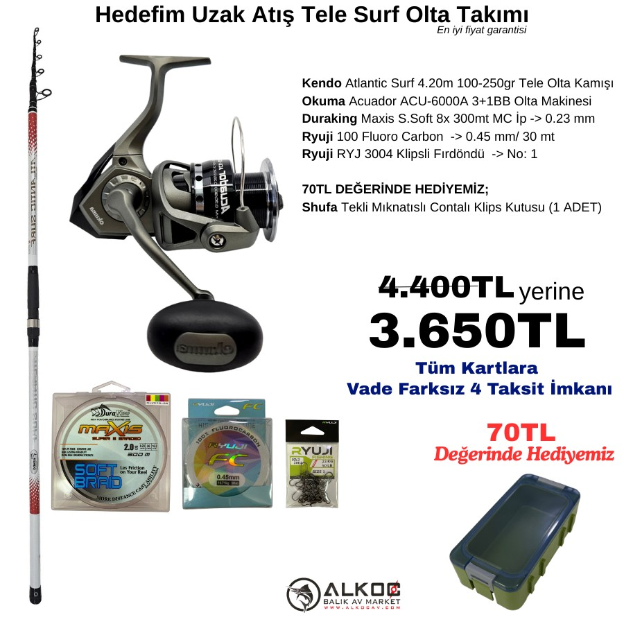 Hedefim Uzak Atış Tele Surf Olta Takımı