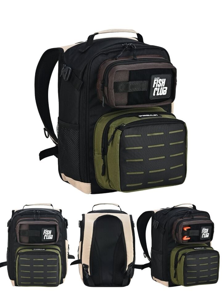 Fujin ProAji Back Pack Green Bej Balıkçı Sırt Çantası