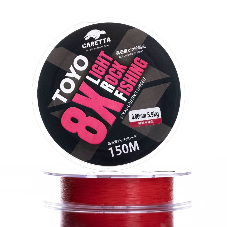 Caretta Toyo Red 8X Ligh Rock Fishing 150 mt İp Misina