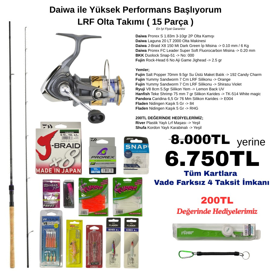 Daiwa ile Yüksek Performans Başlıyorum LRF Olta Takımı ( 15 Parça )