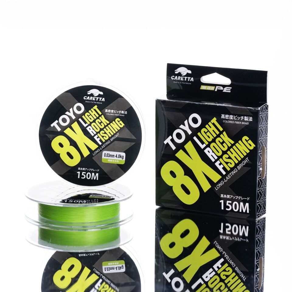 Caretta Toyo Green 8X Ligh Rock Fishing 150 mt İp Misina