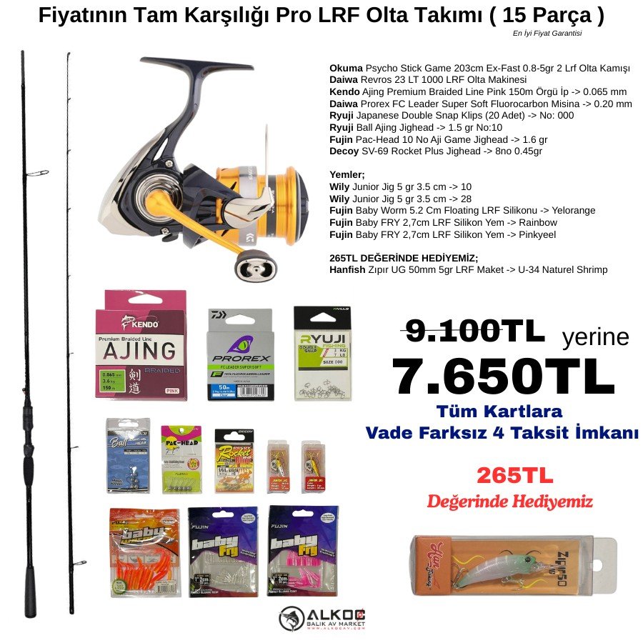 Fiyatının Tam Karşılığı Pro LRF Olta Takımı ( 15 Parça )