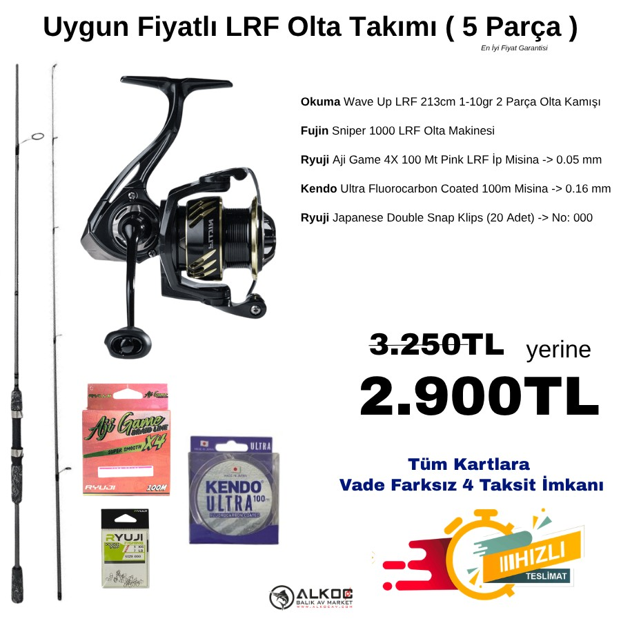 Uygun Fiyatlı LRF Olta Takımı ( 5 Parça )