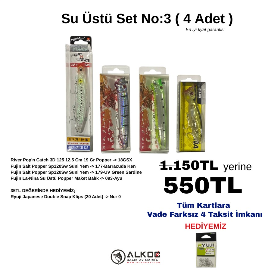 Su Üstü Set No:3 ( 4 Adet )