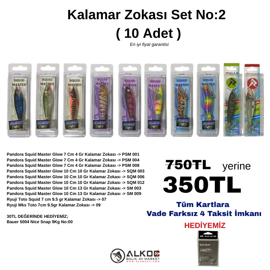 Kalamar Zokası Set No:2
 ( 10 Adet )