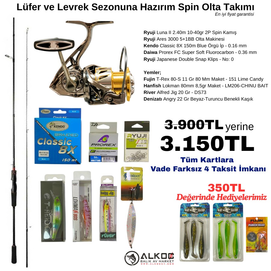 Lüfer ve Levrek Sezonuna Hazırım Spin Olta Takımı