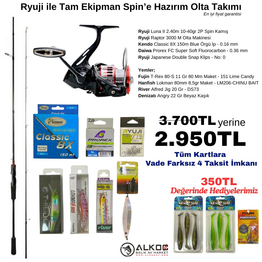 Ryuji ile Tam Ekipman Spin’e Hazırım Olta Takımı