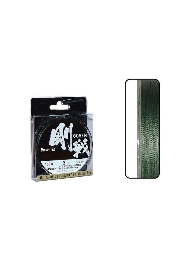 Gosen W8 Casting PE 8 Örgü Spin İp Misina 150mt Koyu Yeşil