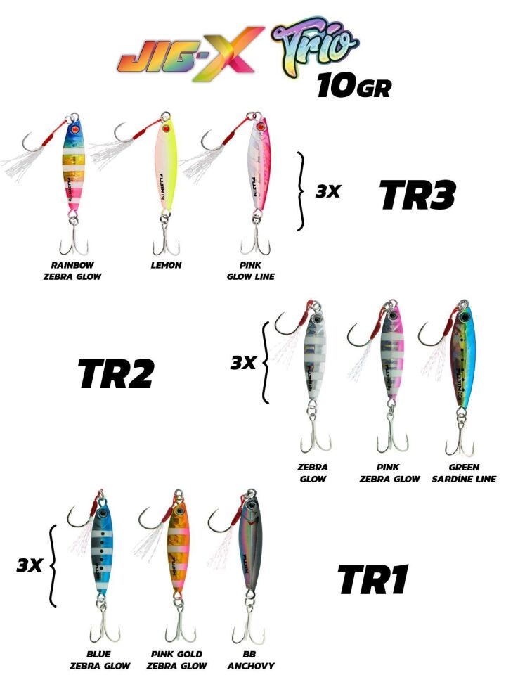 Fujin Jig-X Trio 3lü Micro Jig 10 gr