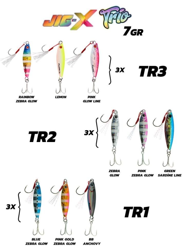 Fujin Jig-X Trio 3lü Micro Jig 7 gr