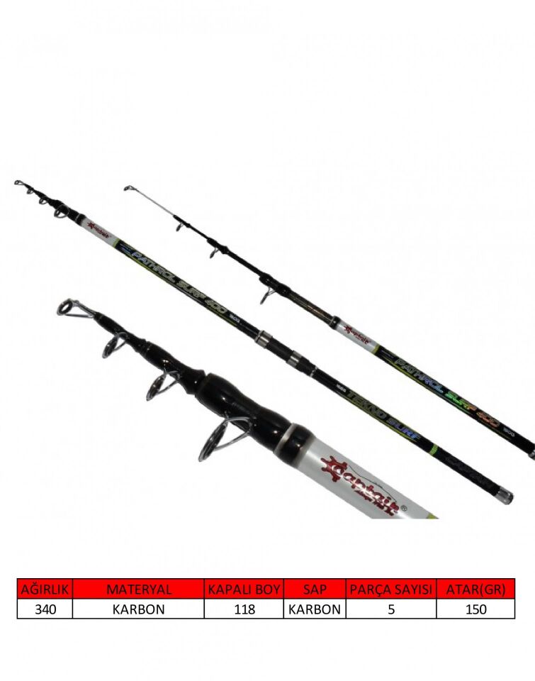 Captain Pathrol 360 cm Tele Surf Kamış 80-150gr Atar
