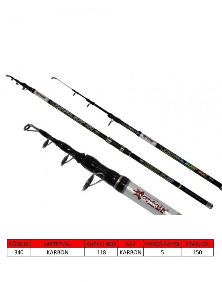 Captain Pathrol 360 cm Tele Surf Kamış 80-150gr Atar