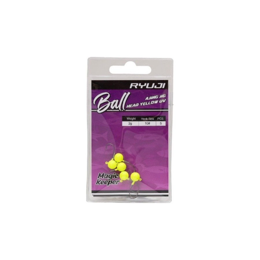 Ryuji Ball Ajing Yellow UV Jighead