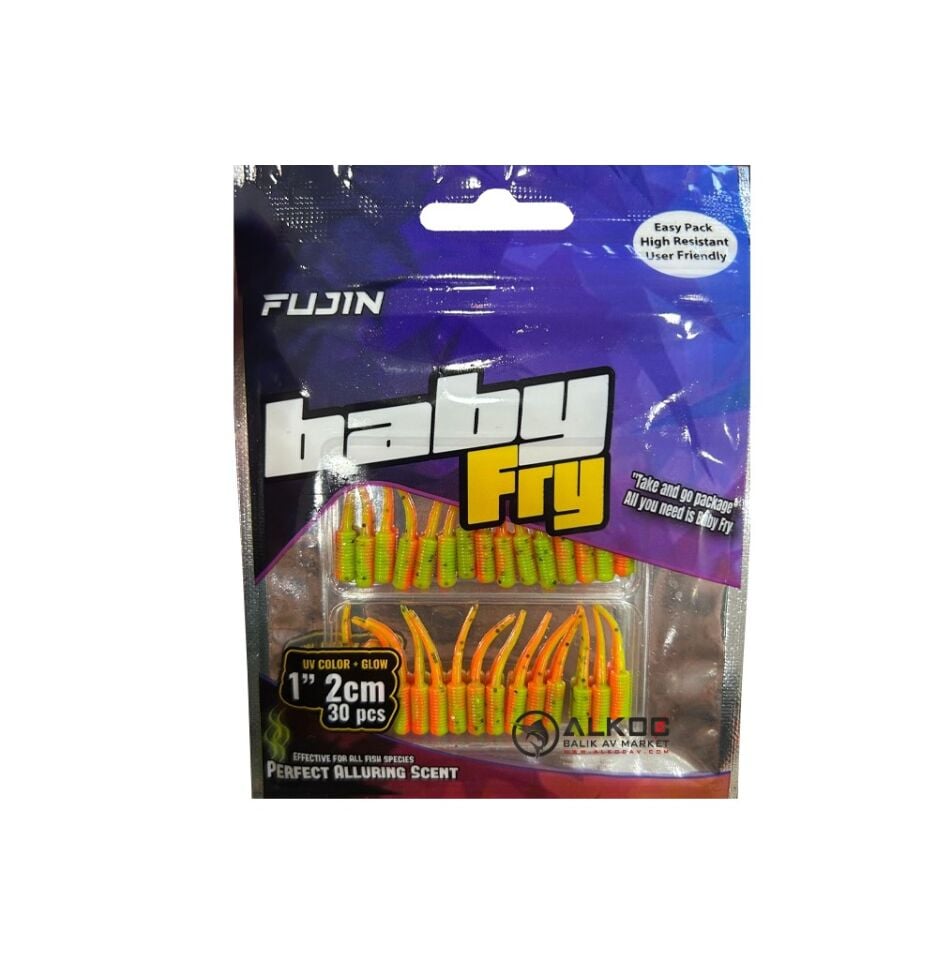 Fujin Baby FRY 2,7cm LRF Silikon Yem White Glow