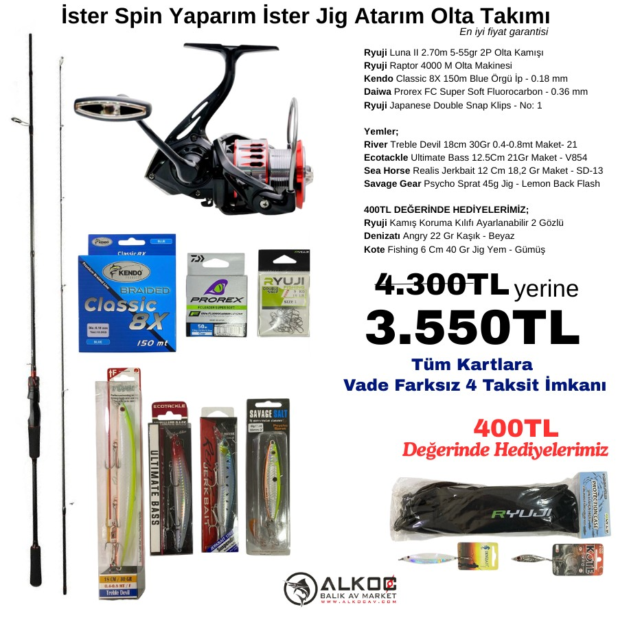 İster Spin Yaparım İster Jig Atarım Olta Takımı