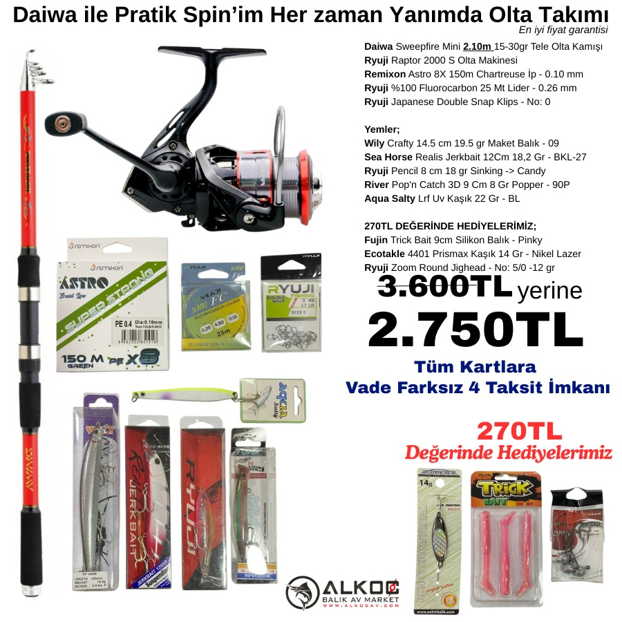 Daiwa ile Pratik Spin’im Her zaman Yanımda Olta Takımı