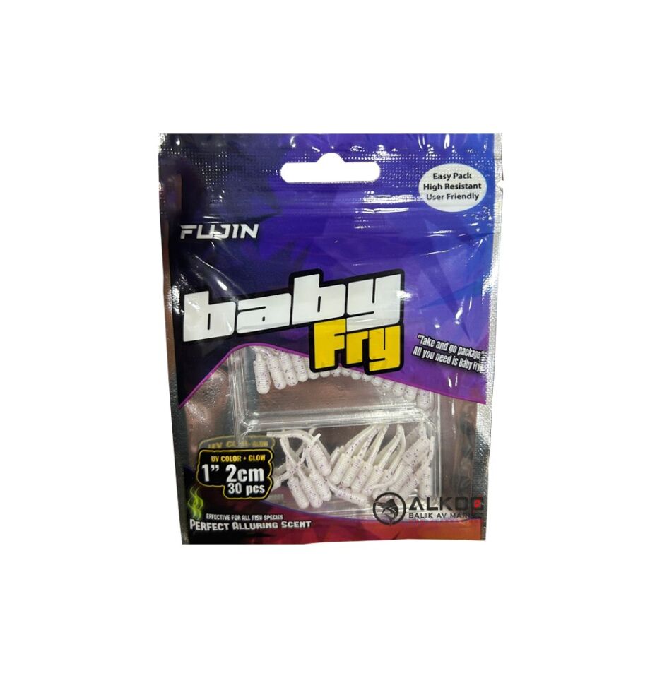 Fujin Baby FRY 2,7cm LRF Silikon Yem White Glow