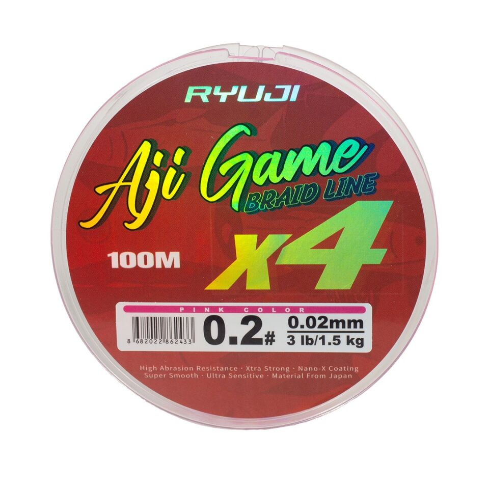 Ryuji Aji Game 4X 100 Mt Pink LRF İp Misina