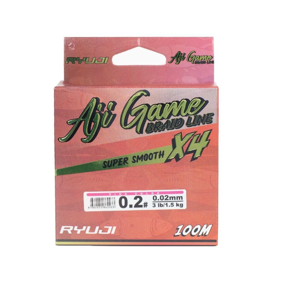 Ryuji Aji Game 4X 100 Mt Pink LRF İp Misina