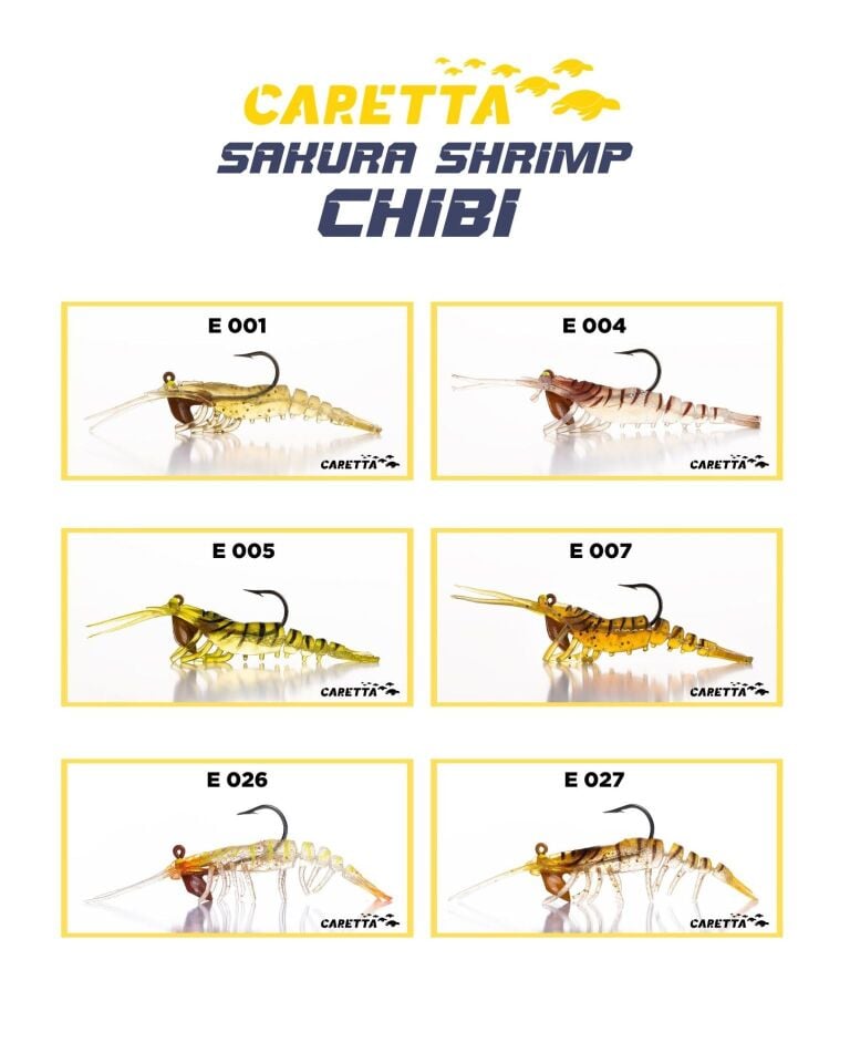 Caretta Sakura Shrimp Chibi 5 Cm 3.7 Gr Silikon Karides