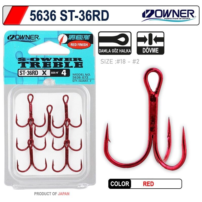 Owner 5636 St-36Rd X Red Üçlü İğne