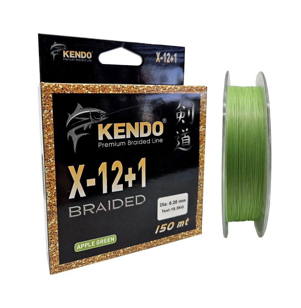 Kendo X-12+1 Braided 150m Apple Green Örgü İp
