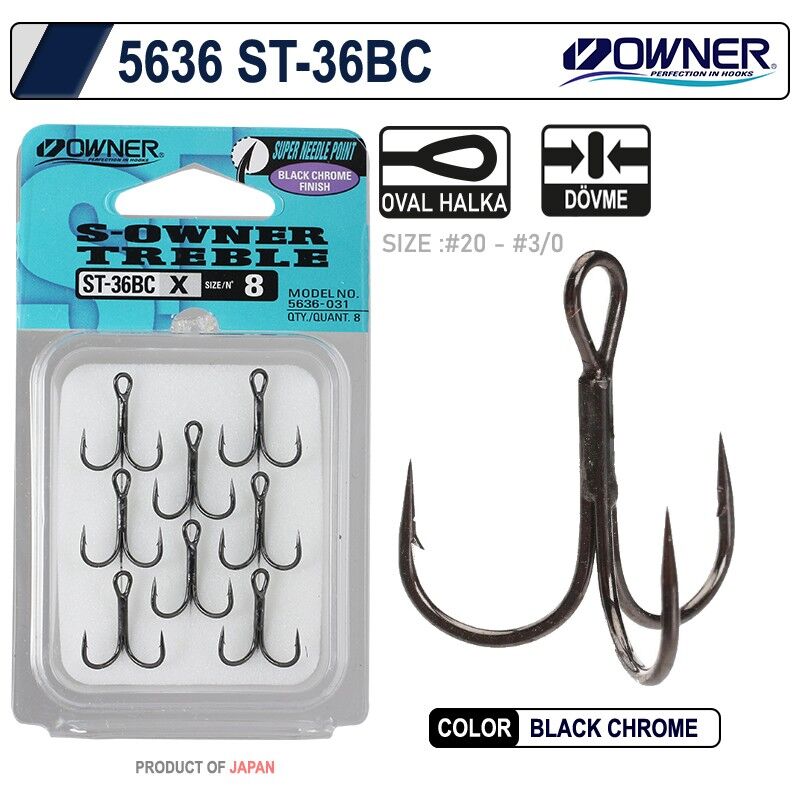 Owner 5626 St-26BC L Üçlü İğne Black Nikel