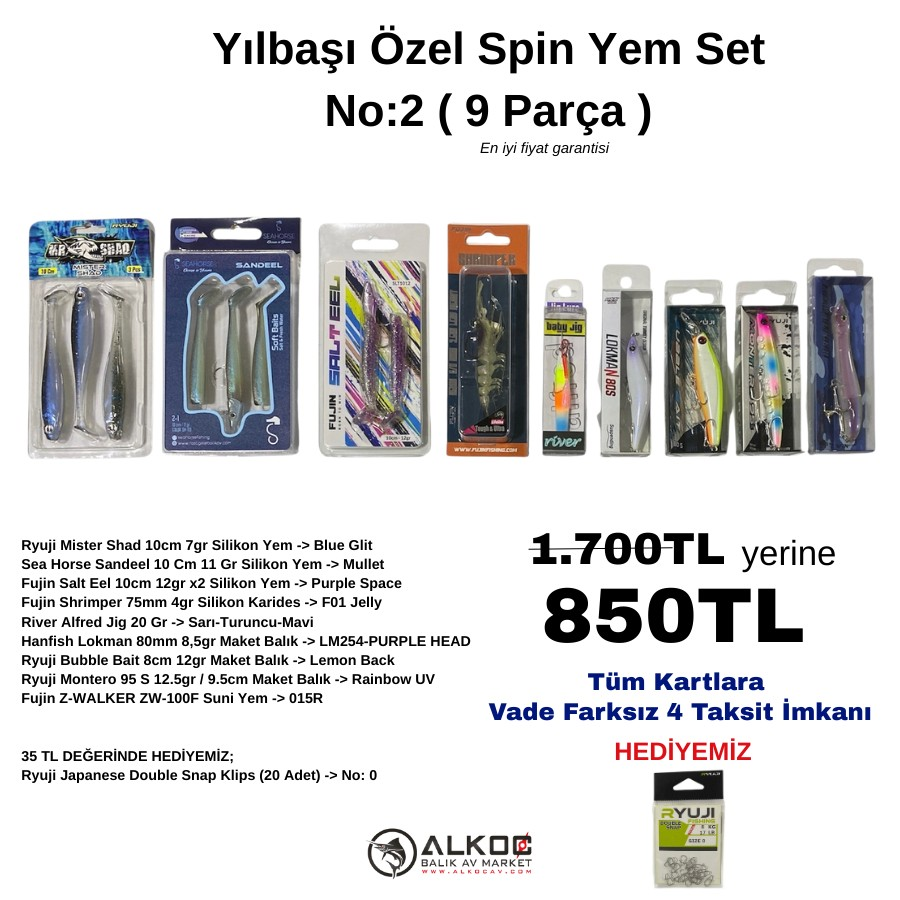 Yılbaşı Özel Spin Yem Set No:2 ( 9 Parça )