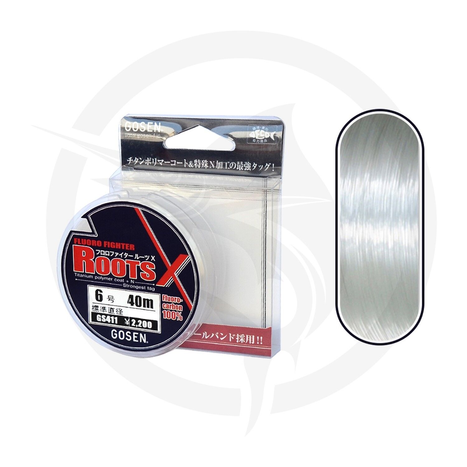 Gosen Fluoro Fighter Roots Fluoracarbon 40 mt Misina