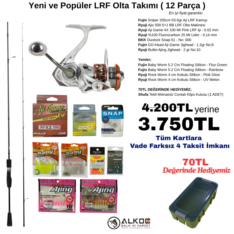 Yeni ve Popüler LRF Olta Takımı ( 12 Parça )