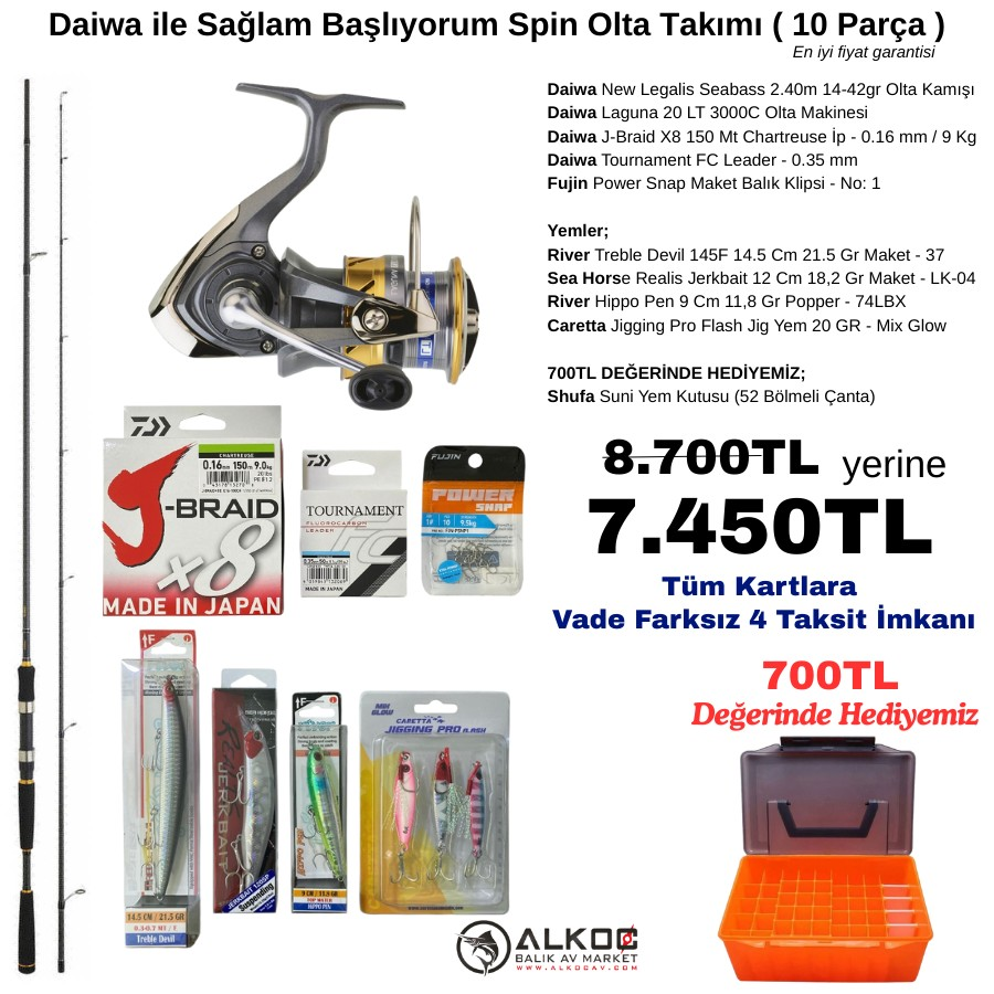 Daiwa ile Sağlam Başlıyorum Spin Olta Takımı ( 10 Parça )