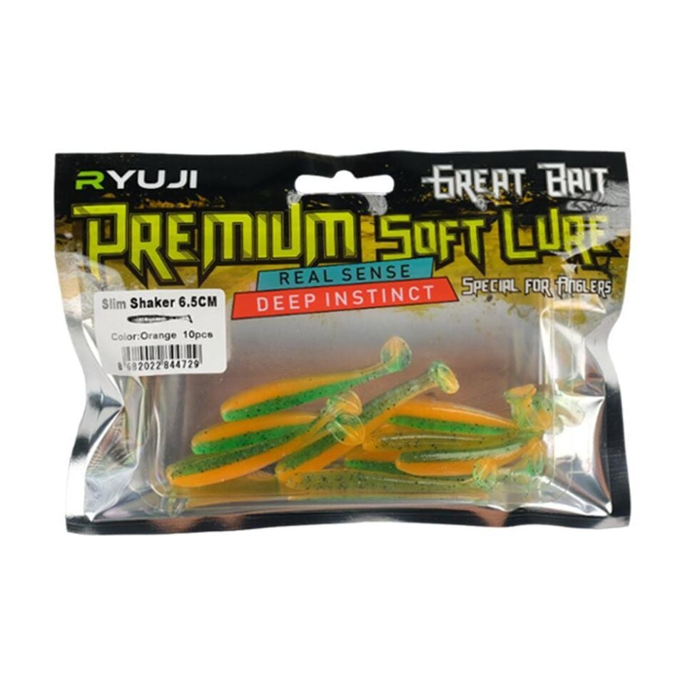 Ryuji Slim Shaker 6.5cm Silikon Yem (10 ADET)