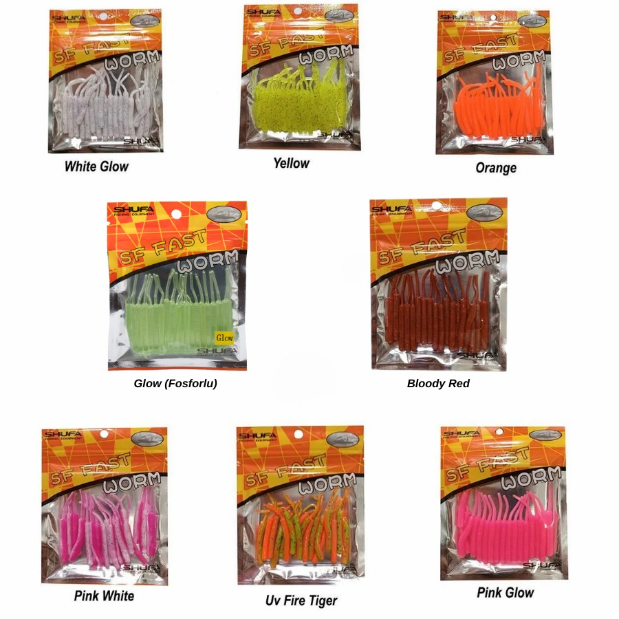 Shufa SF Fast Baby Worm LRF Silikonu