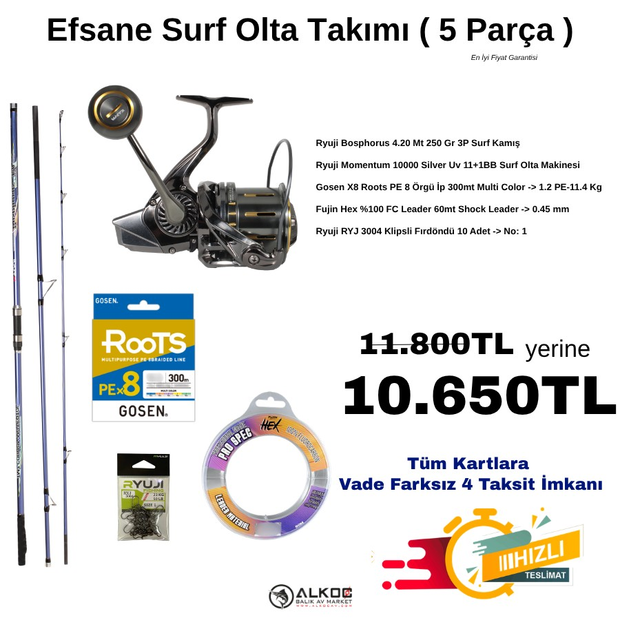 Efsane Surf Olta Takımı ( 5 Parça )