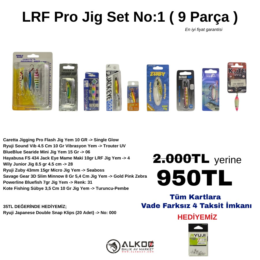 LRF Pro Jig Set No:1 ( 9 Parça )