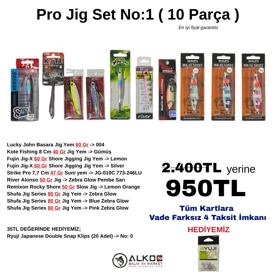 Pro Jig Set No:1 ( 10 Parça )