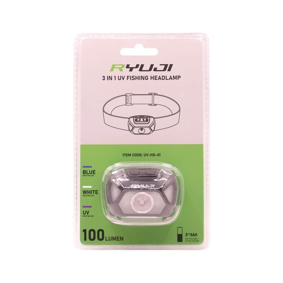 Ryuji 100 Lumen Beyaz + UV Kafa Feneri