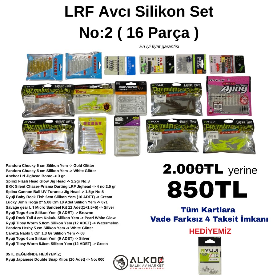 LRF Avcı Silikon Set No:2 ( 16 Parça )