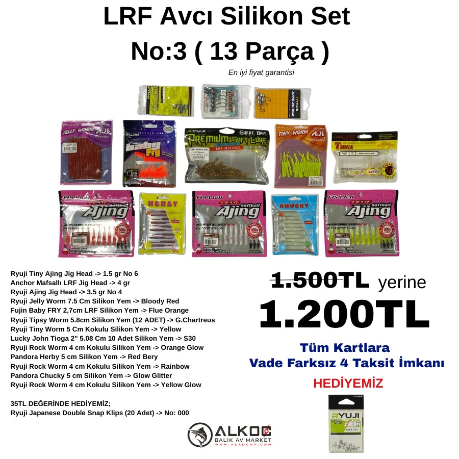 LRF Avcı Silikon Set No:3 ( 13 Parça )