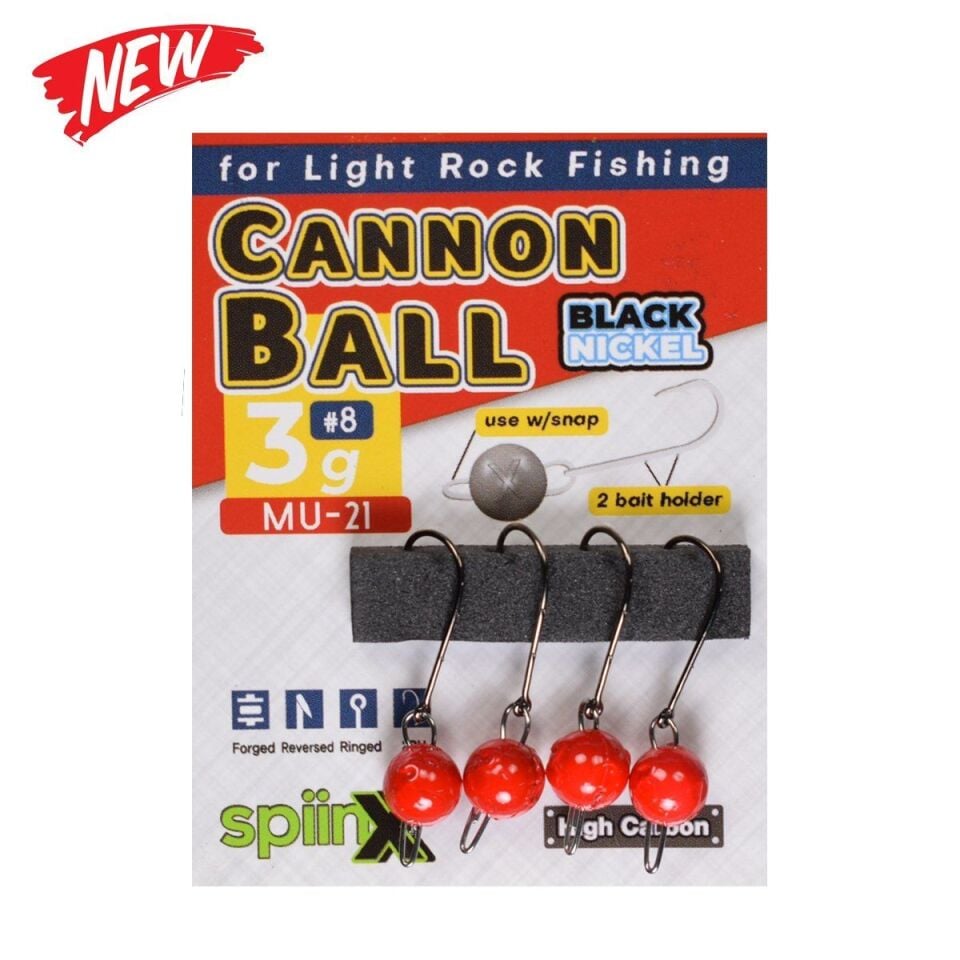 Spiinx Cannon Ball Kırmızı Jig Head